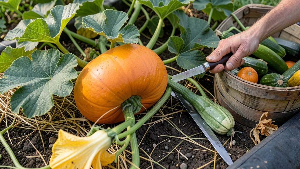When to Pick Squash From Garden: Tendril Test & Color-Coded Ripeness Stages
